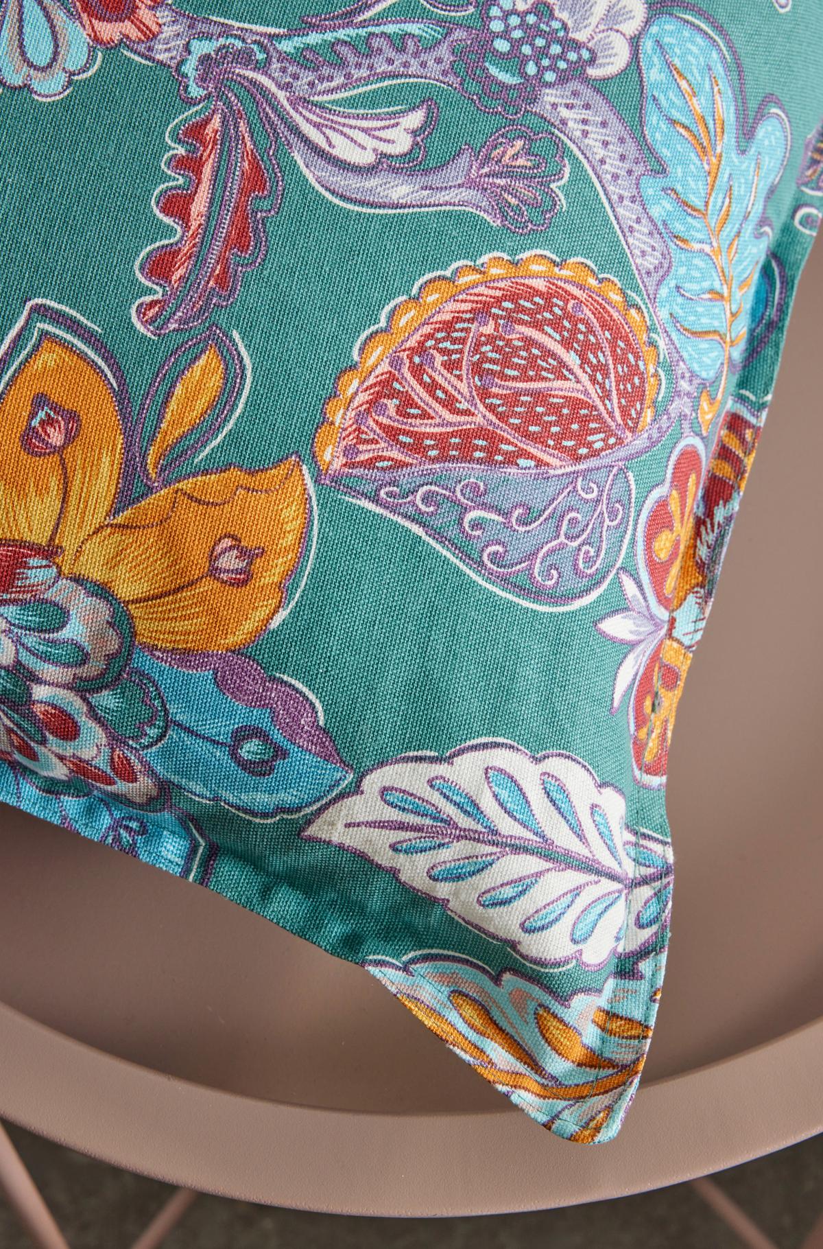 Pernă decorativă Flora Lux cca. 45x45cm - verde mentă, textil (45/45/6cm)