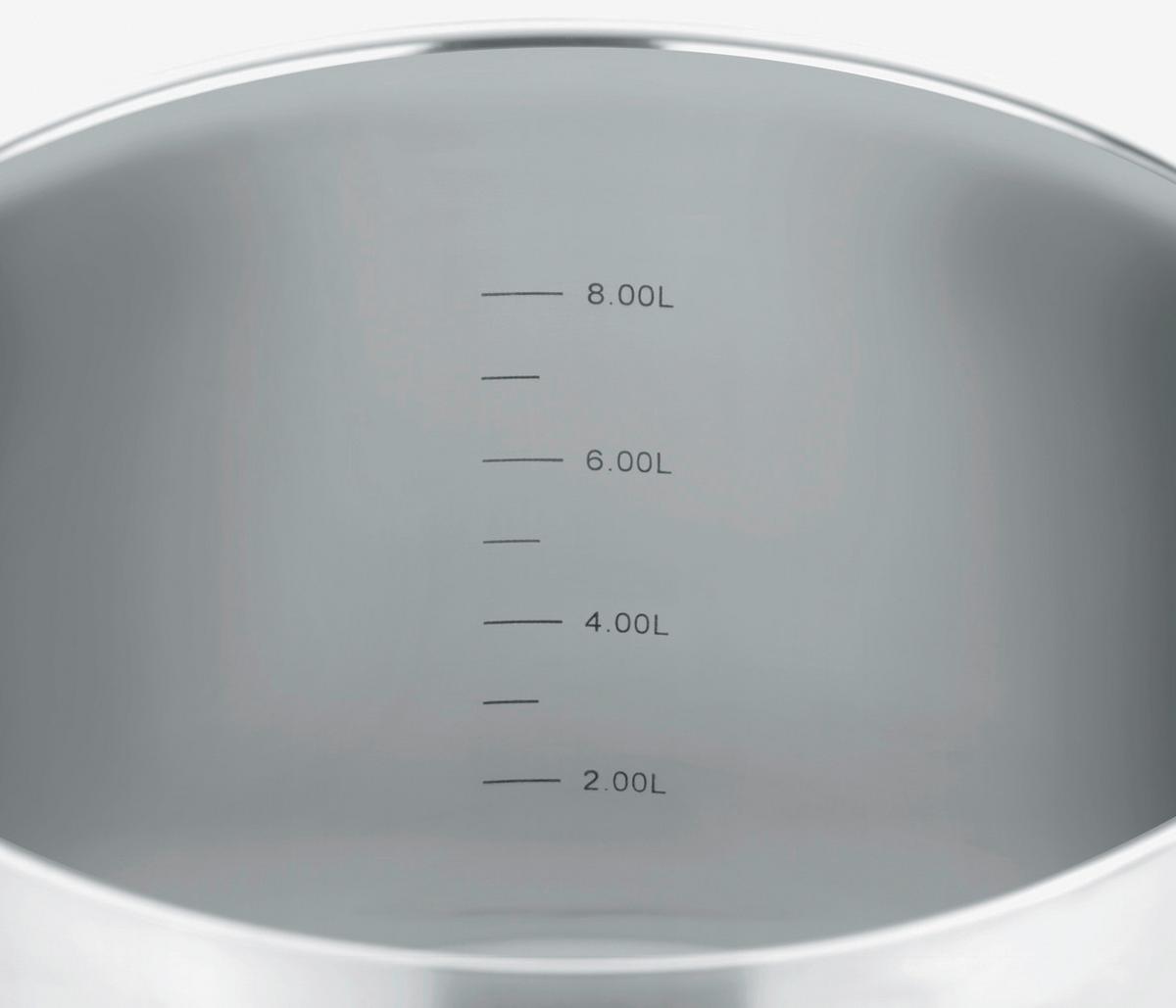 Set Posod Elegance, 5-Delni - barve nerjavečega jekla/prozorno, Basics, kovina/steklo - GSW