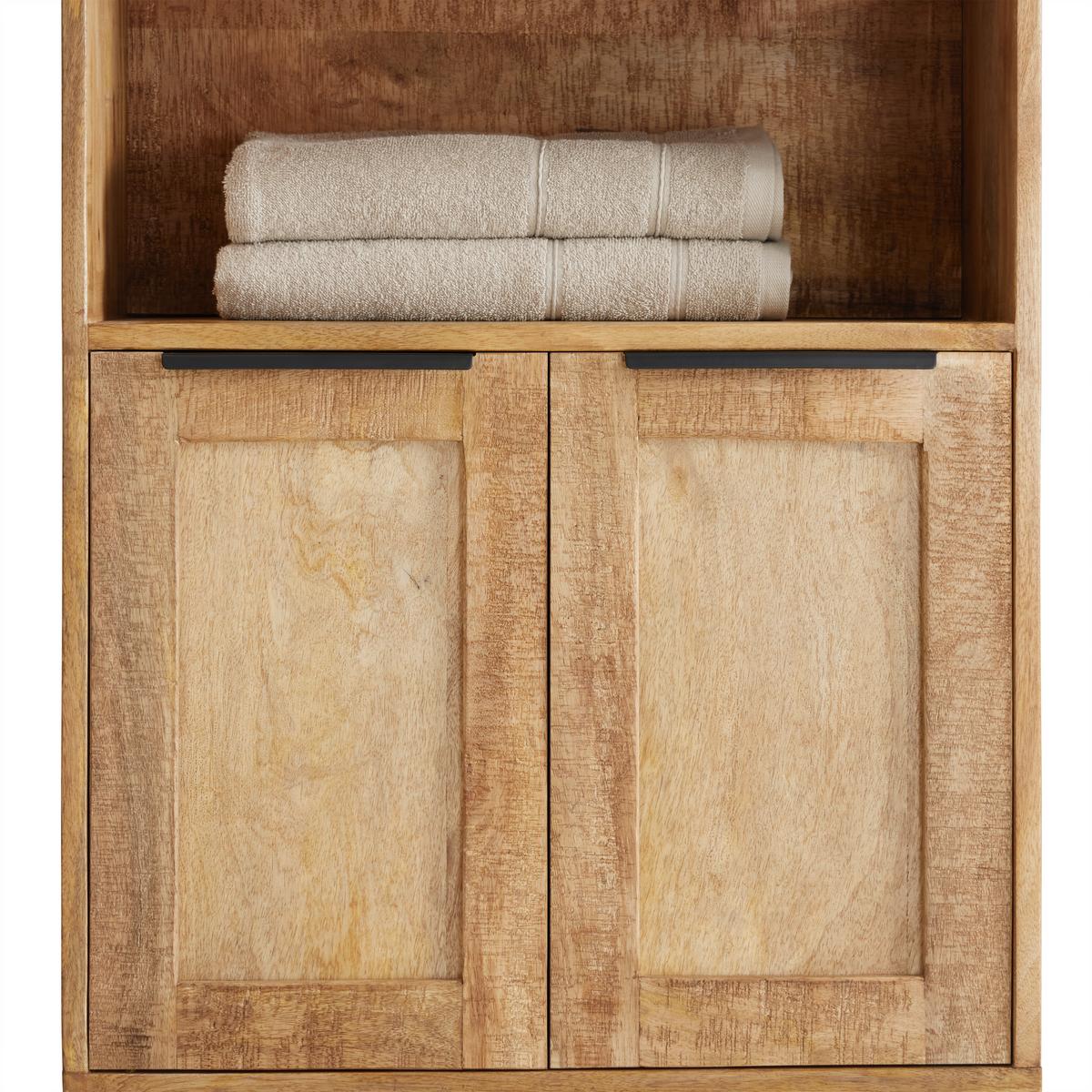 Kommode Everest Naturfarben/Schwarz - Schwarz/Naturfarben, Natur, Holz/Metall (60/90/32cm) - Mömax
