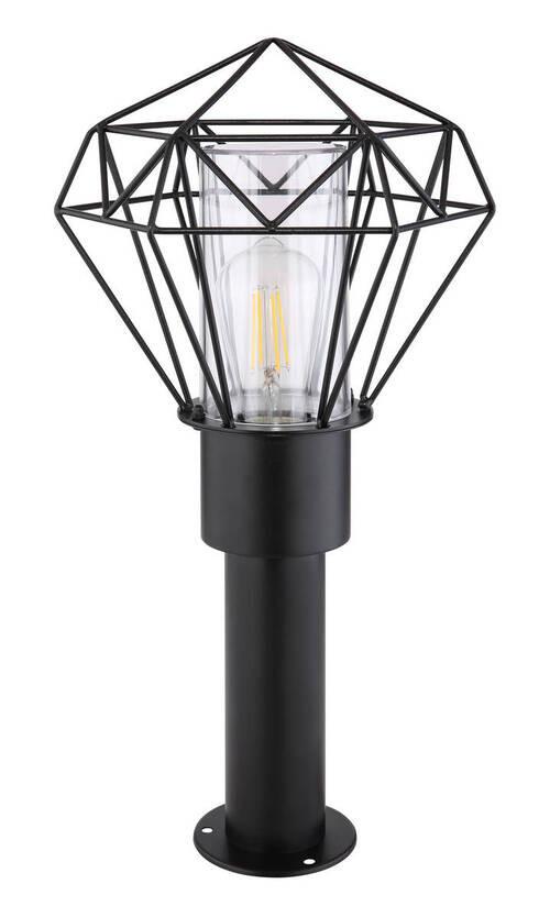 Außenleuchte Horace in Schwarz max. 15 Watt - Klar/Schwarz, Basics, Kunststoff/Metall (22,5/25,5/50cm) - Globo