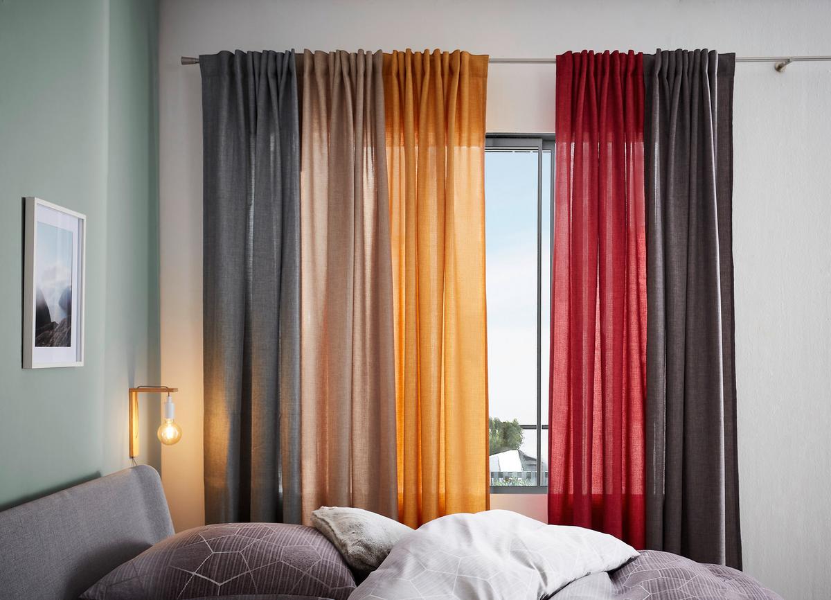 ZASŁONA GOTOWA FREDDY - beżowy, Basics, tkanina (140/245cm) - Boxxx