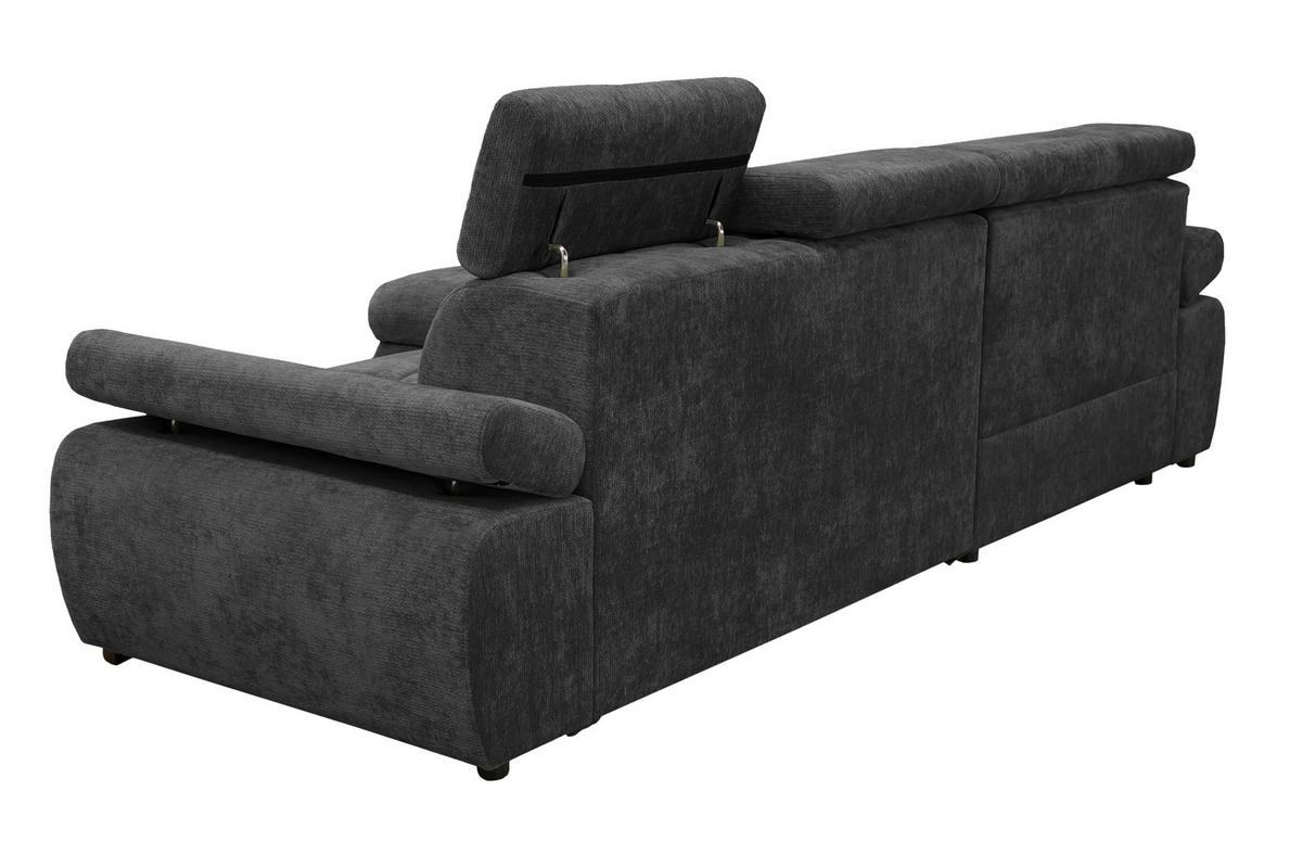 Kutna Garnitura Vegas - crna, Design, drvo/tekstil (173/294cm) - Modern Living