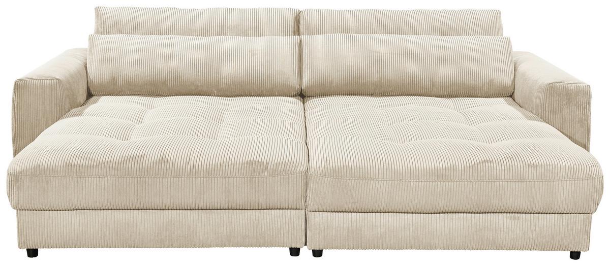 Bigsofa Barura Loveseat ca. 292x194 cm Creme - Creme/Schwarz, KONVENTIONELL, Holzwerkstoff/Kunststoff (292/90/194cm) - MID.YOU