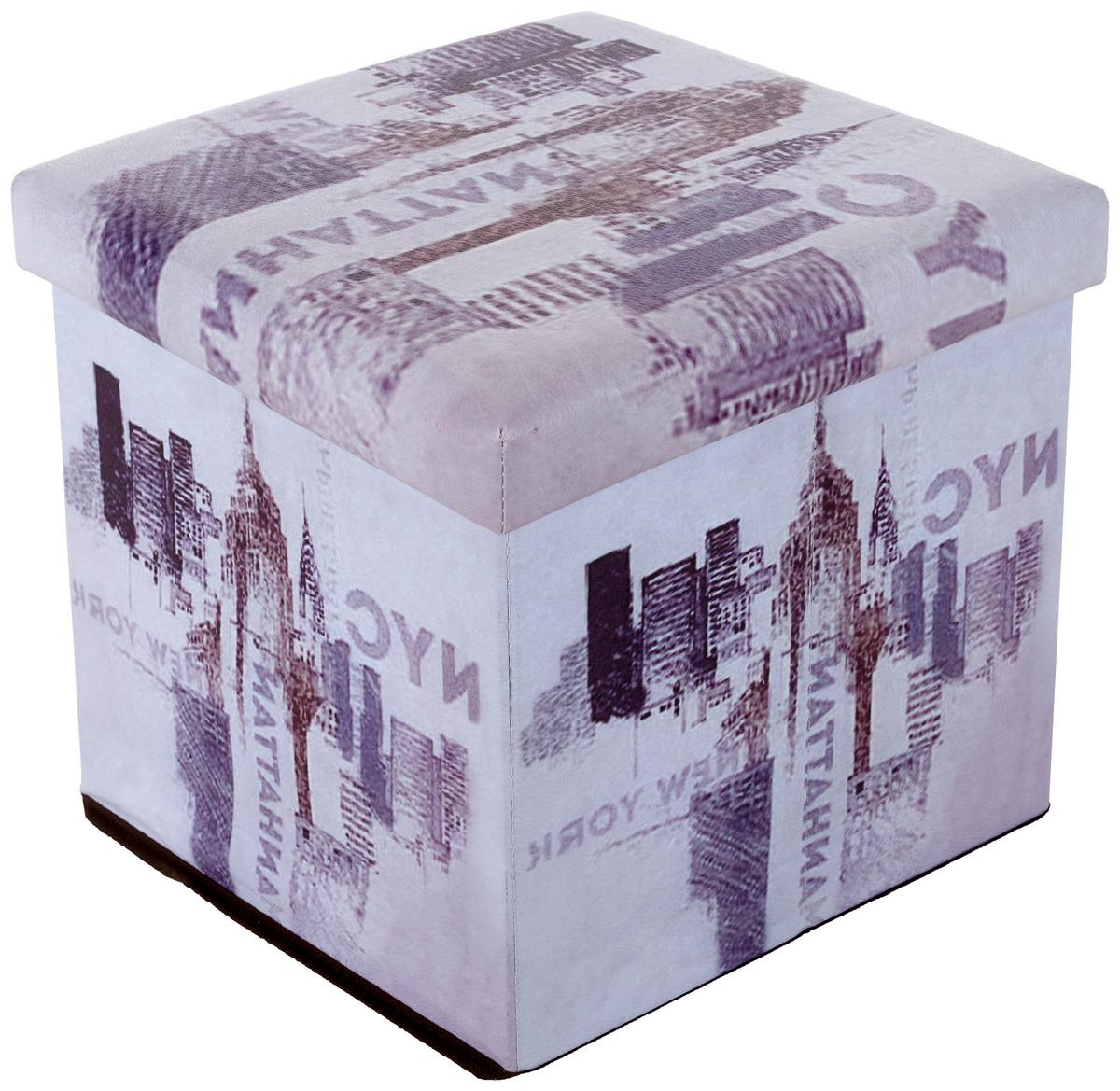 Zložljiv Tabure Nyc - večbarvno, Moderno, tekstil/leseni material (36/36/36cm) - Mömax