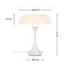 PORTABEL LAMPA RETRO - vit/kromfärg, Modern, metall/plast (19,5/24cm) - Mömax