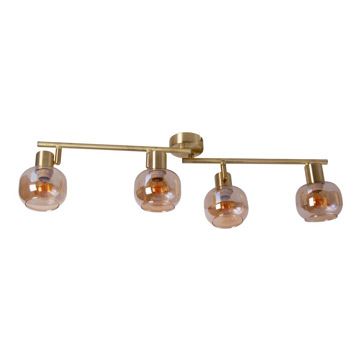 Deckenleuchte Libby Messingfarbe max. 40 Watt - Messingfarben, Design, Glas/Metall (80/80/20cm) - Näve