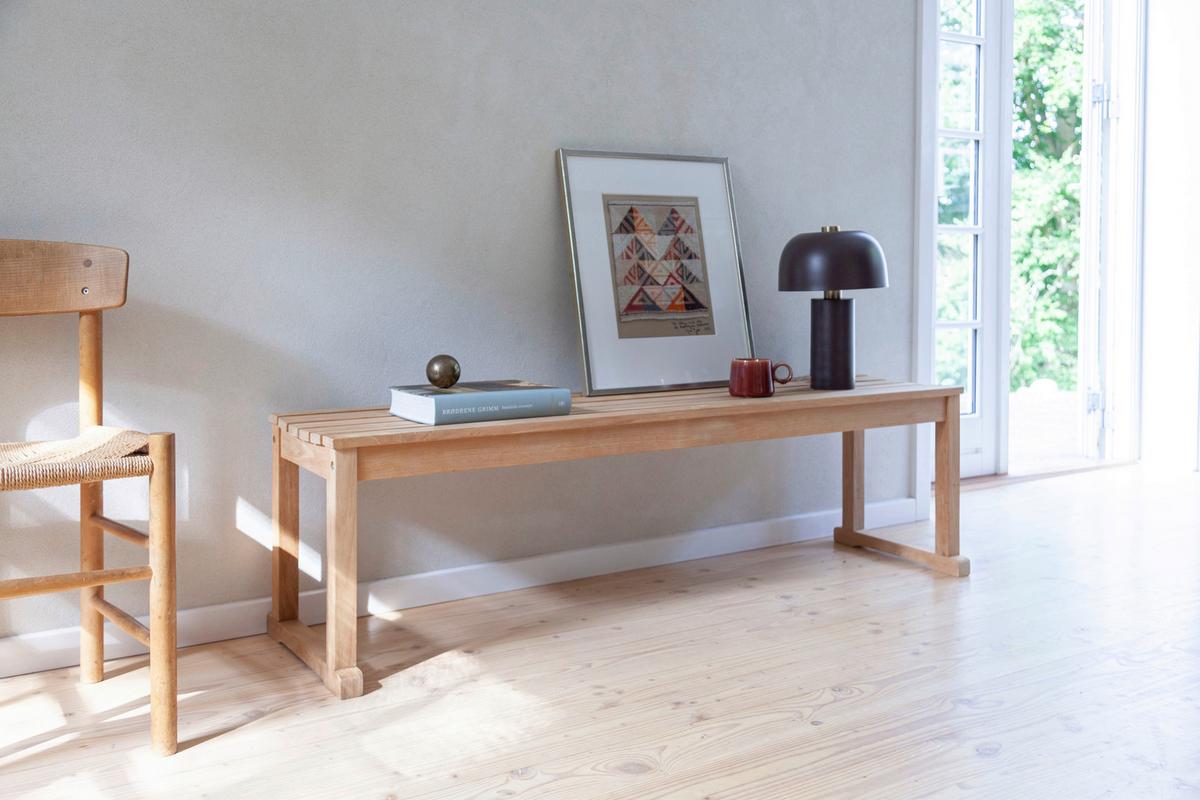 Sitzbank Vega - Teakfarben, Konventionell, Holz (150/43/40cm) - MID.YOU