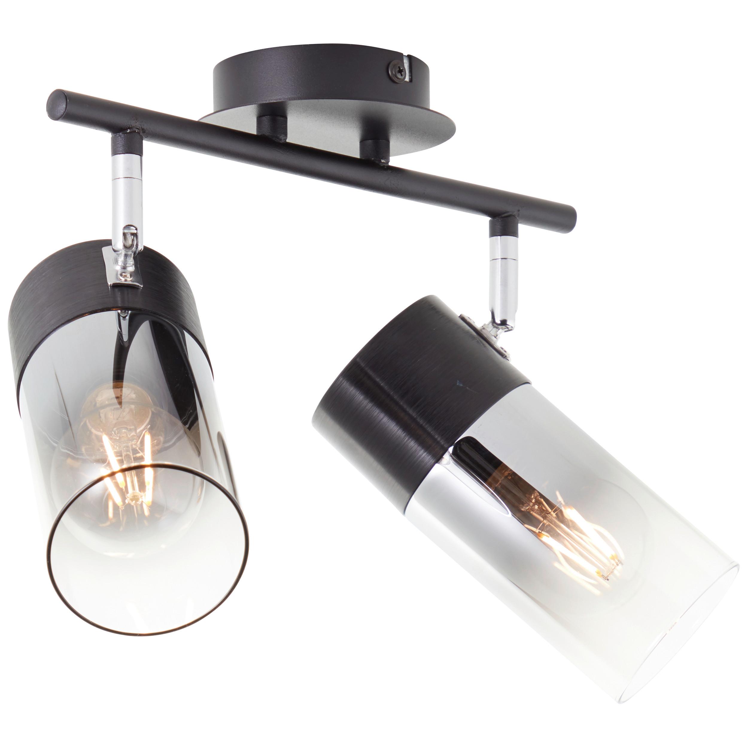 Deckenstrahler Alia Schwarz max. 40 Watt - Design, Glas (15/18,5/30cm) - Brilliant