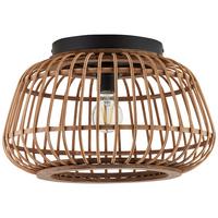 LAMPA SUFITOWA 99617/76 NIKKA DE1 - czarny/brązowy, Natur, metal/drewno (40/24,5cm) - Brilliant