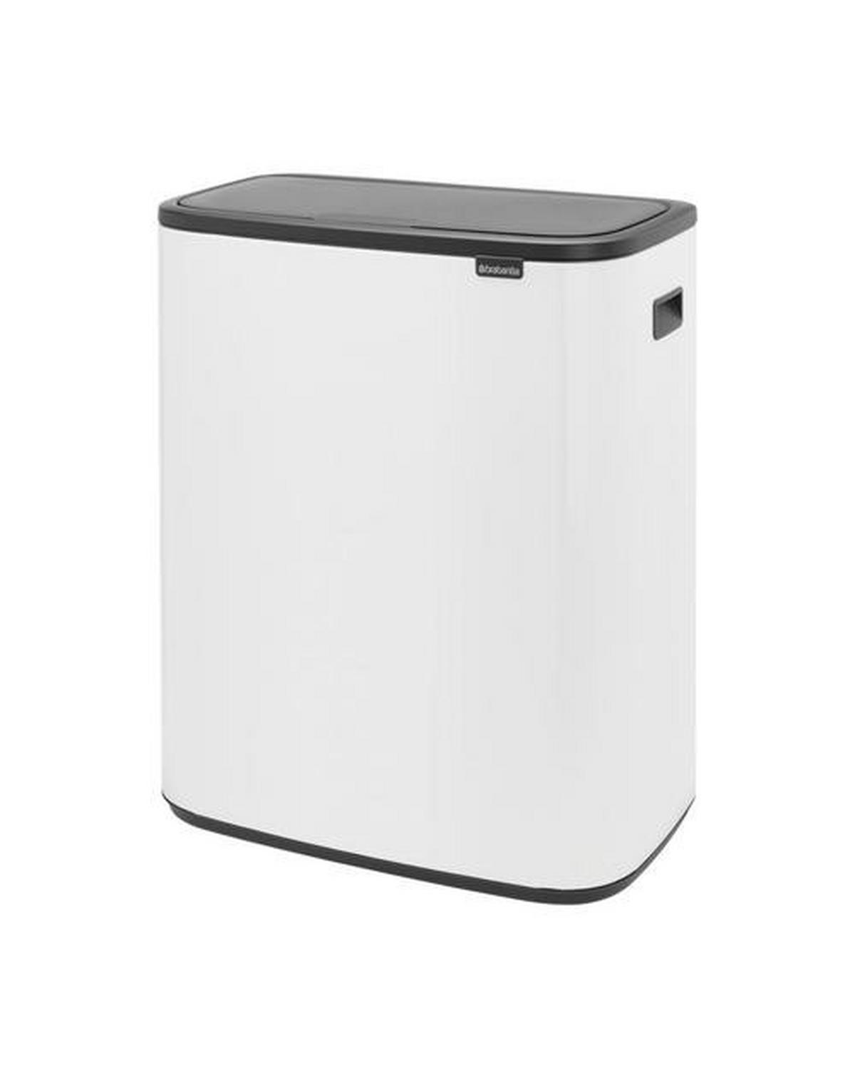 KOSZ NA ODPADY 221408 - biały/czarny, Design, tworzywo sztuczne/metal (54,5/65,6/31,2cm) - Brabantia