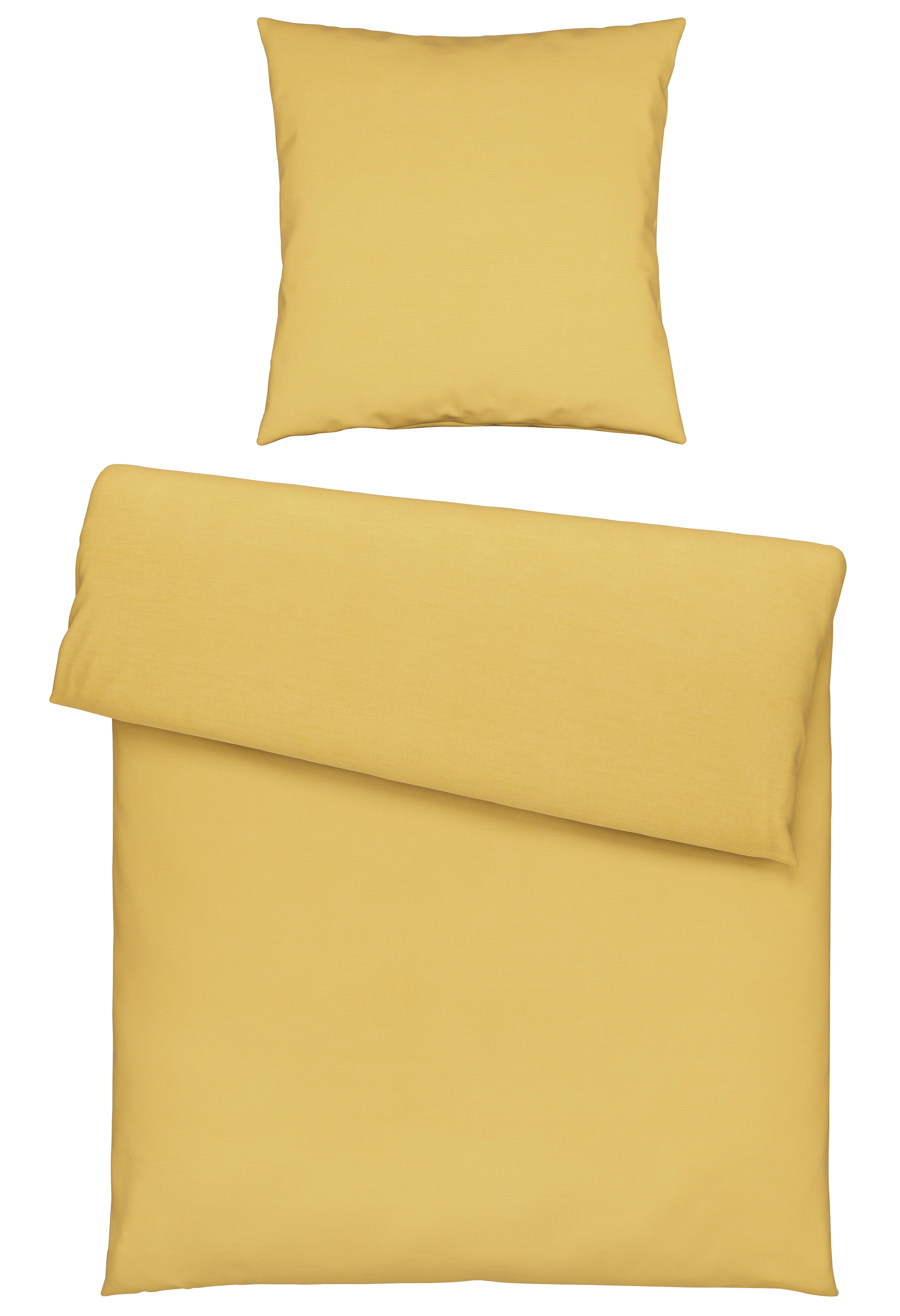 Bettwäsche Waffel in Gelb ca. 135x200cm - Gelb, MODERN, Textil (135/200cm) - Modern Living
