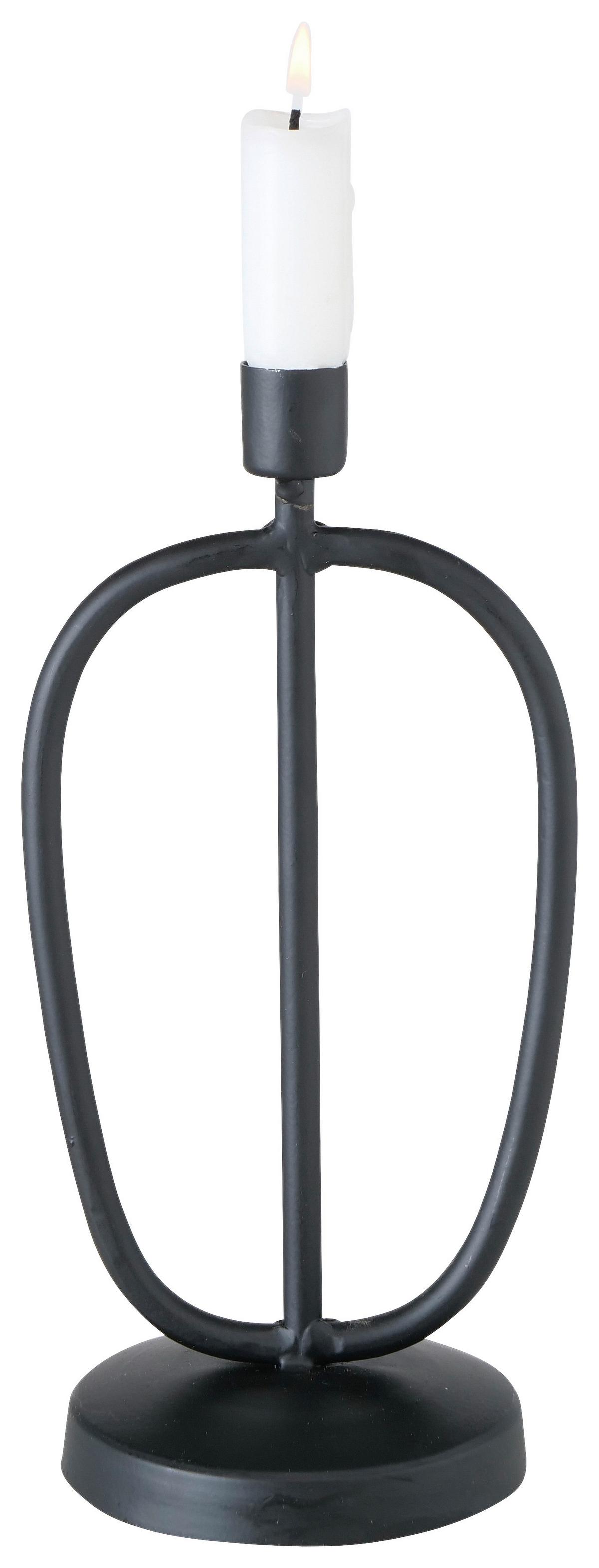 Hengergyertyatartó Skormold - fekete, Modern, fém (11/25/12cm) - Modern Living