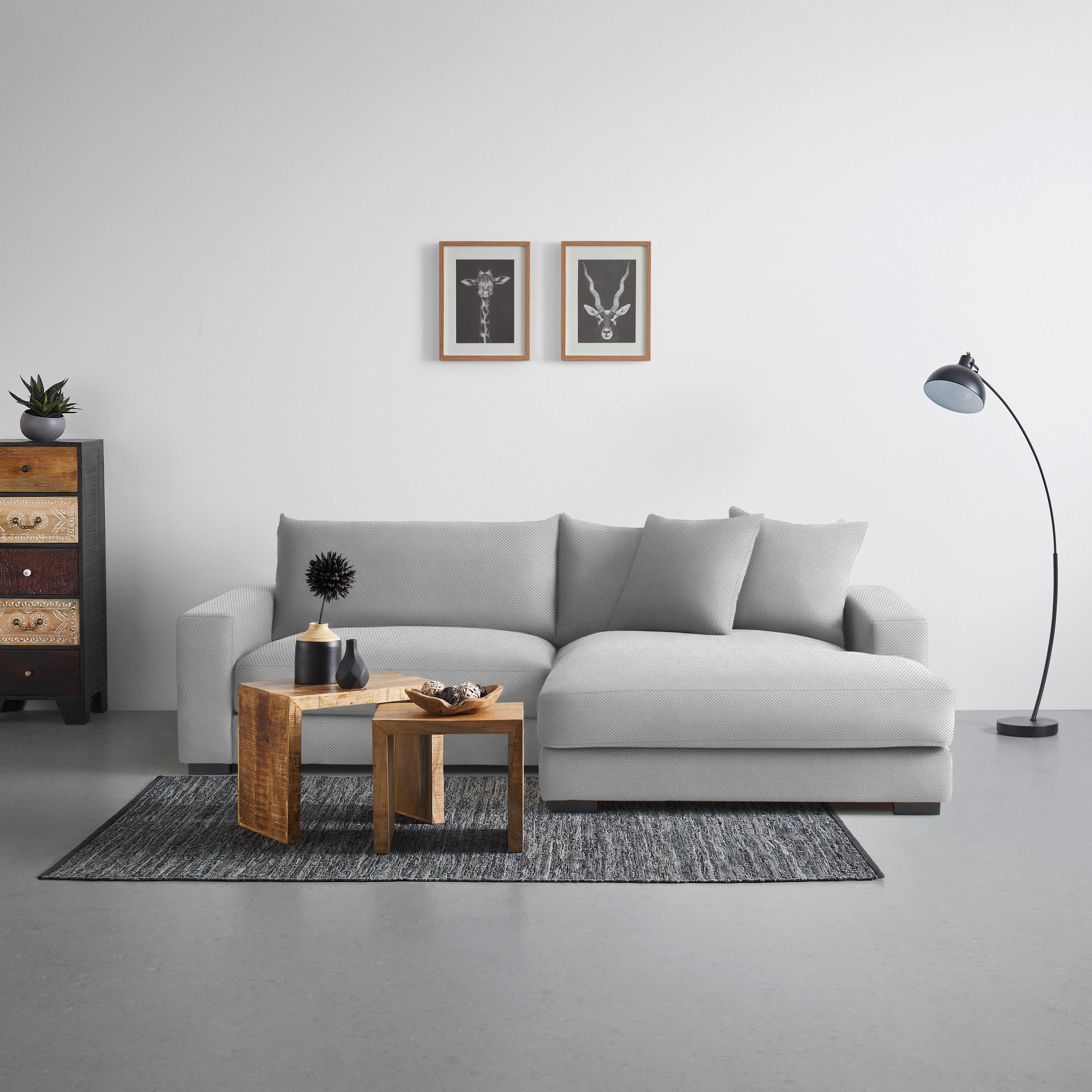 Ecksofa Pedro Hellgrau - Hellgrau, MODERN, Textil (265/83/180cm) - Mömax