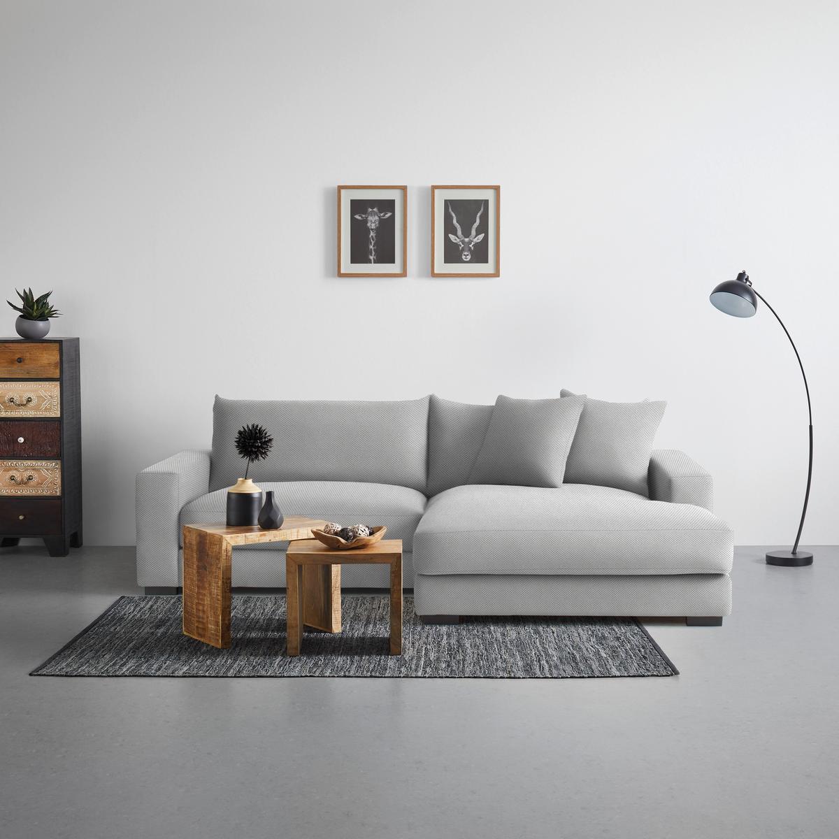 Ecksofa Pedro Hellgrau - Hellgrau, MODERN, Textil (265/83/180cm) - Mömax