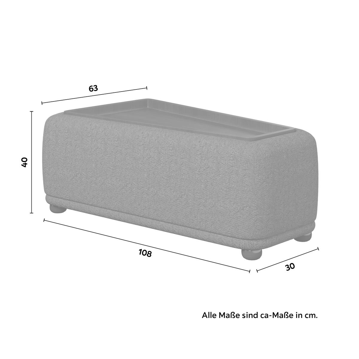 Kutna Garnitura Kira - crna, Moderno, drvo/tekstil (408/108cm) - Bessagi Home