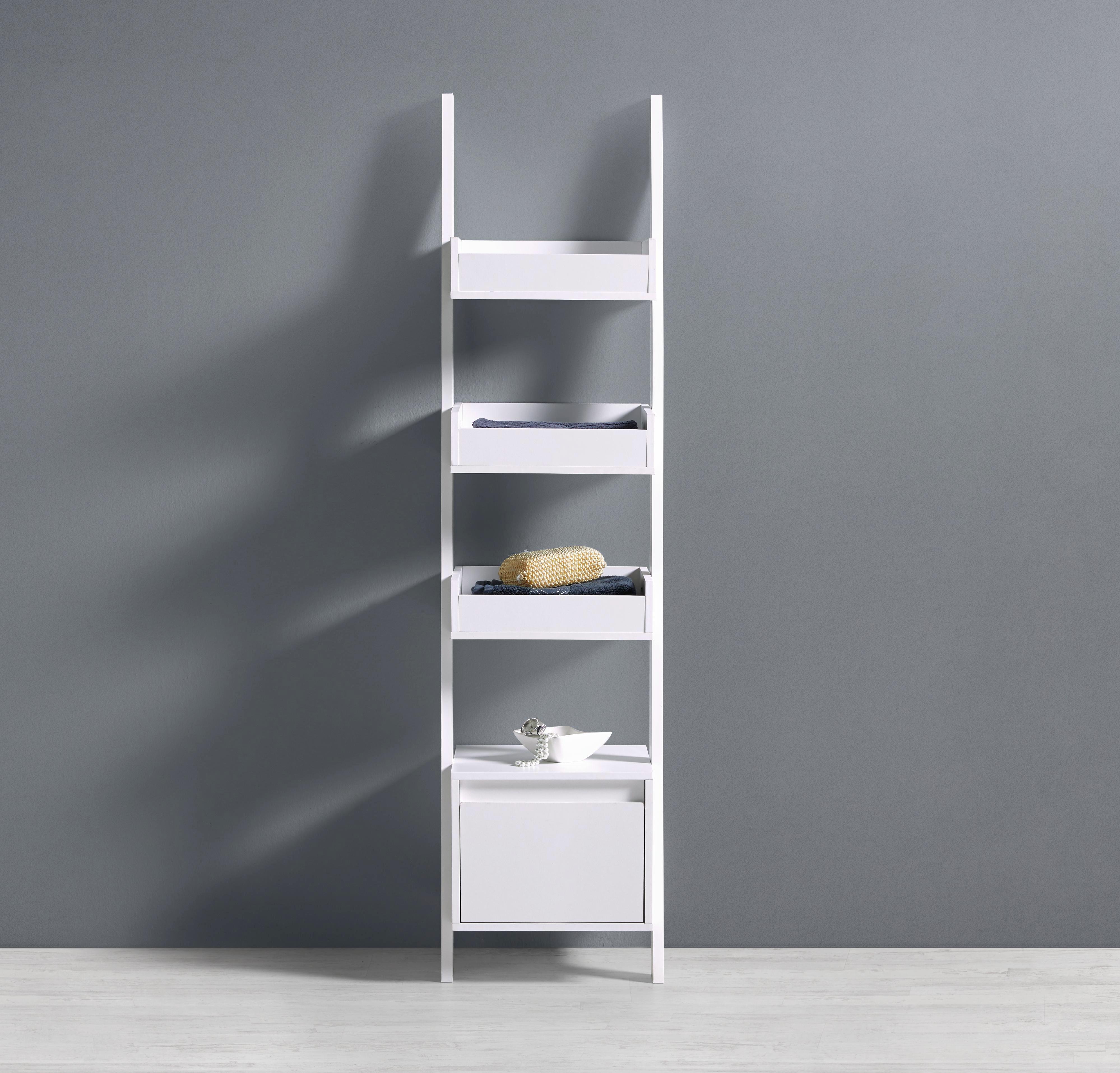 Regal in Weiß 'Basic' - Weiß, MODERN, Holz (36/146,5/36,5cm) - Bessagi Home