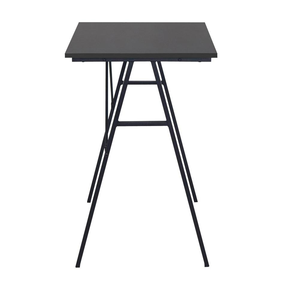SKRIVBORD JERRY -BASED- - mörkgrå, Klassisk, metall/trämaterial (80/50/74cm) - Based
