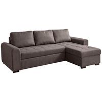 Ecksofa In Silberfarben - Taupe, Modern, Textil (243/85/155cm) - Mömax