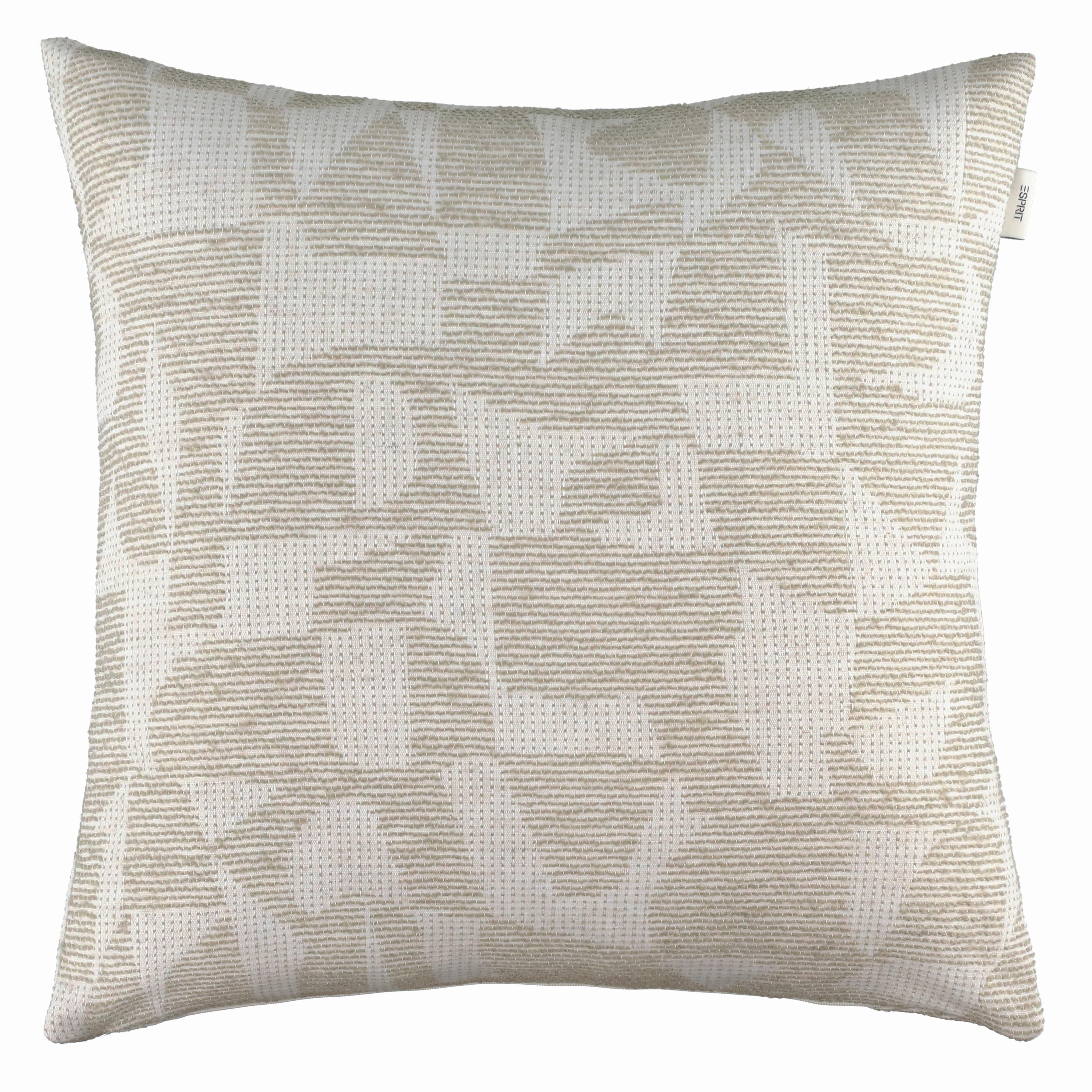 POSZEWKA NA PODUSZKĘ E-COSMO - beżowy/kolor naturalny, Basics, tkanina (45/45cm) - Esprit