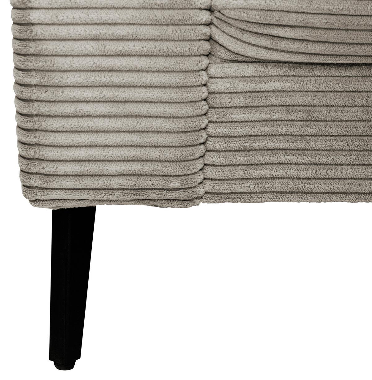Hocker Cora Greige - Greige, Modern, Textil/Metall (92/46/60cm) - Mömax