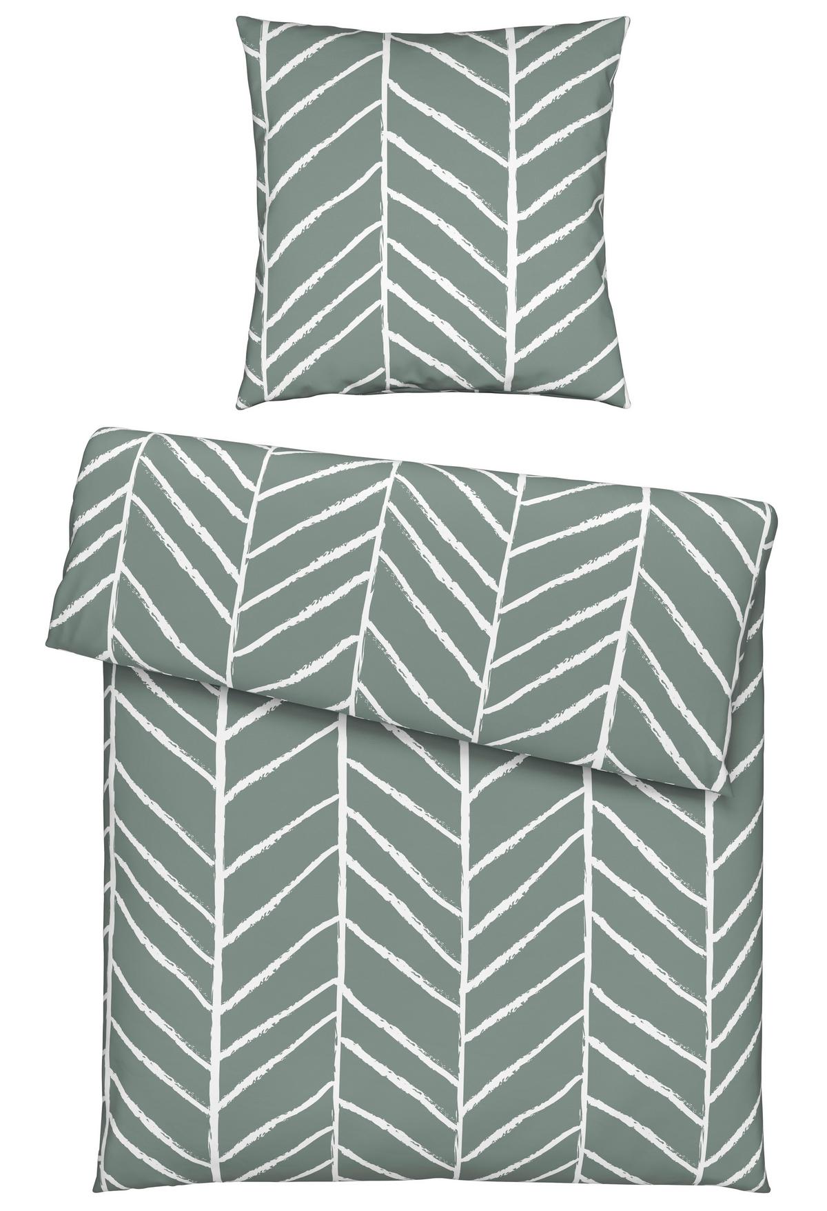 Bettwäsche Marble in Jadegrün ca. 135x200cm - Jadegrün, KONVENTIONELL, Textil (135/200cm) - Modern Living