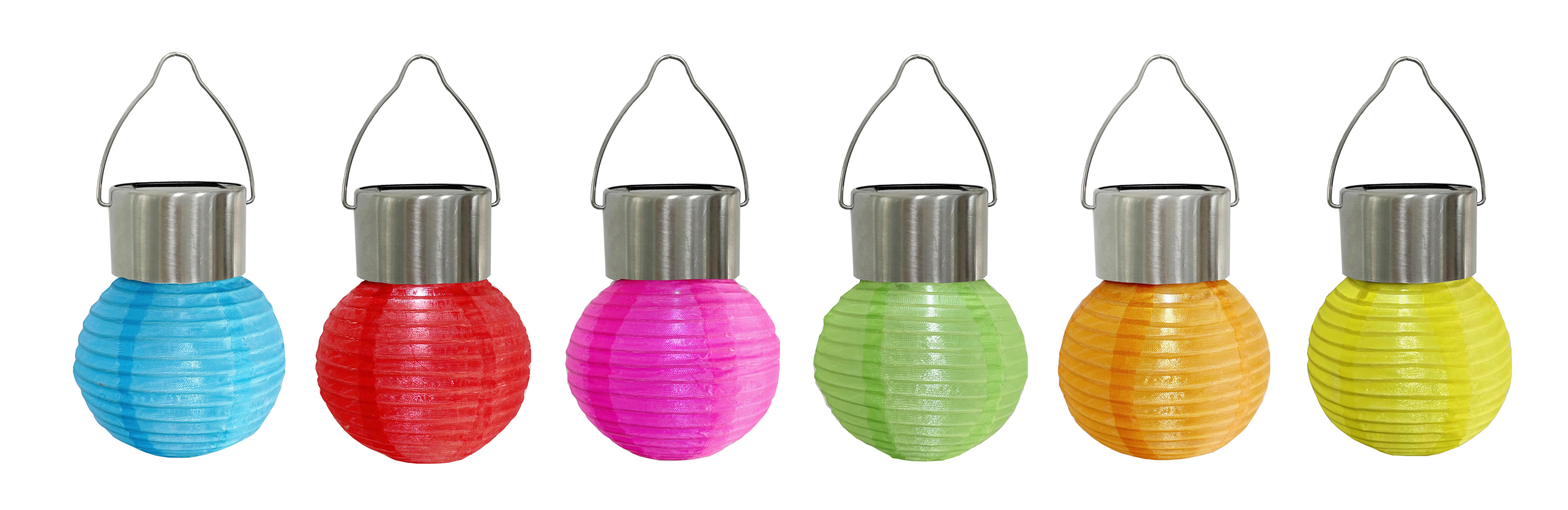Solarleuchte Buto diverse Farben max. 0,06 Watt - Blau/Gelb, KONVENTIONELL, Kunststoff/Textil (7/12cm) - Modern Living
