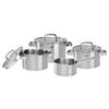 SET DE CASSEROLES SILVER LINE - clair/couleur inox, KONVENTIONELL, verre/métal - Gourmesto