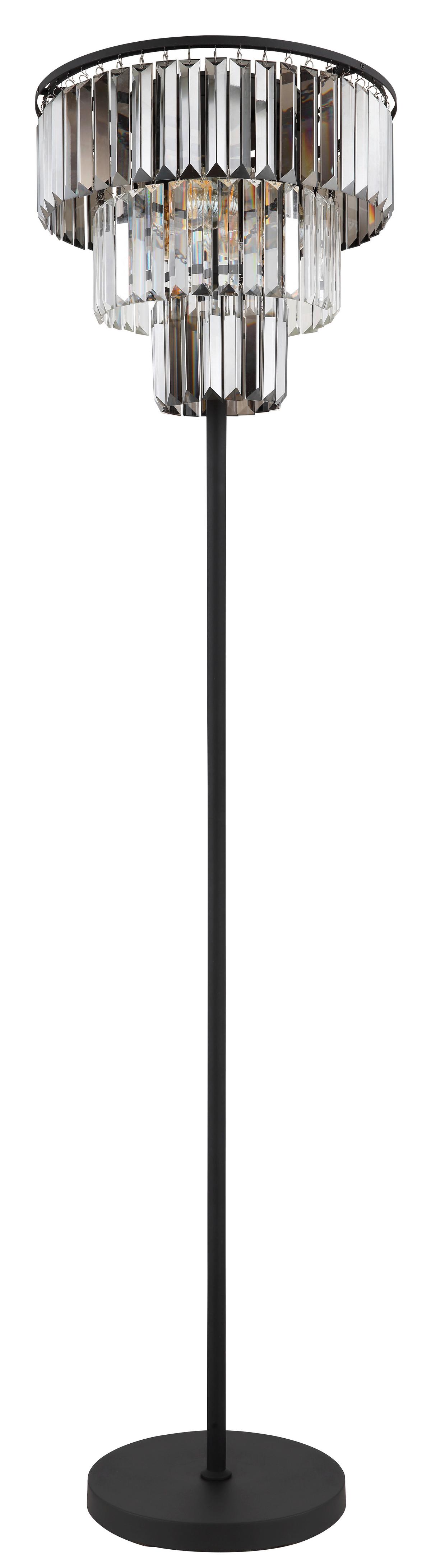 STEHLEUCHTE 15695S NAXIS - Klar/Schwarz, Lifestyle, Glas/Kunststoff (40/160cm) - Globo