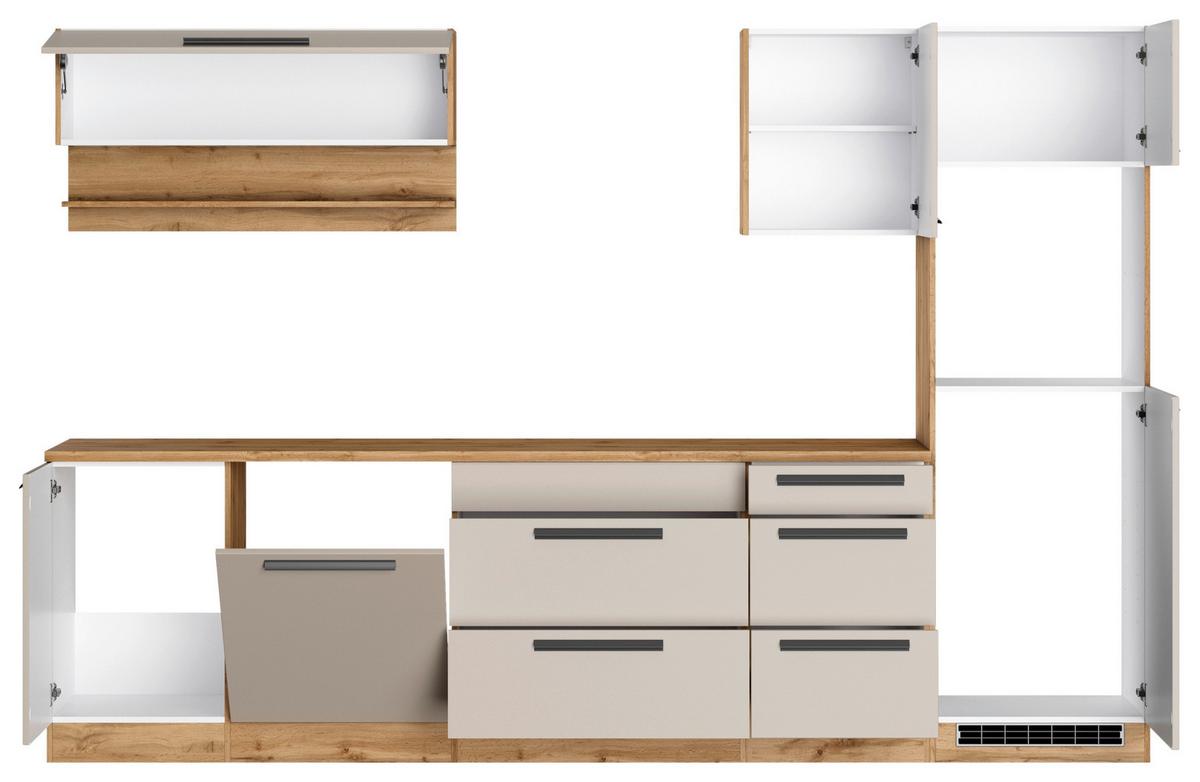 Küchenleerblock Aveiro o. Geräte Kaschmir - Kaschmir/Eiche Wotan, Trend, Holzwerkstoff/Metall (300cm) - Held
