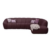 Megasofa Deseo Bordeaux - Bordeaux/Schwarz, MODERN, Kunststoff/Textil (310/250cm) - Mömax