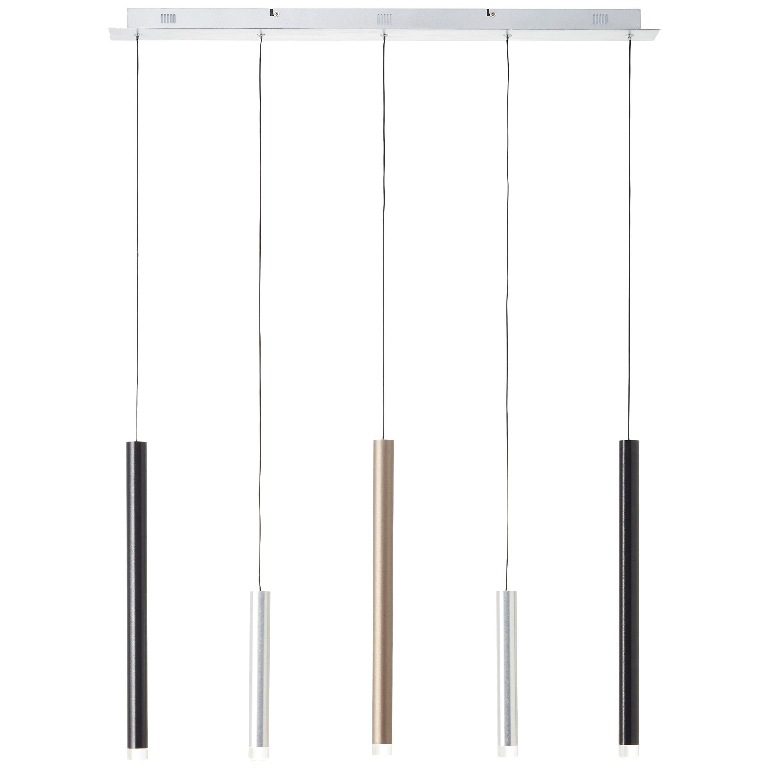 LAMPA WISZĄCA LED G93762/21 CEMBALO - czarny/kolor aluminiowy, Trend, tworzywo sztuczne/metal (89/8,5/120cm)