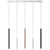 LAMPA WISZĄCA LED G93762/21 CEMBALO - czarny/kolor aluminiowy, Trend, tworzywo sztuczne/metal (89/8,5/120cm)