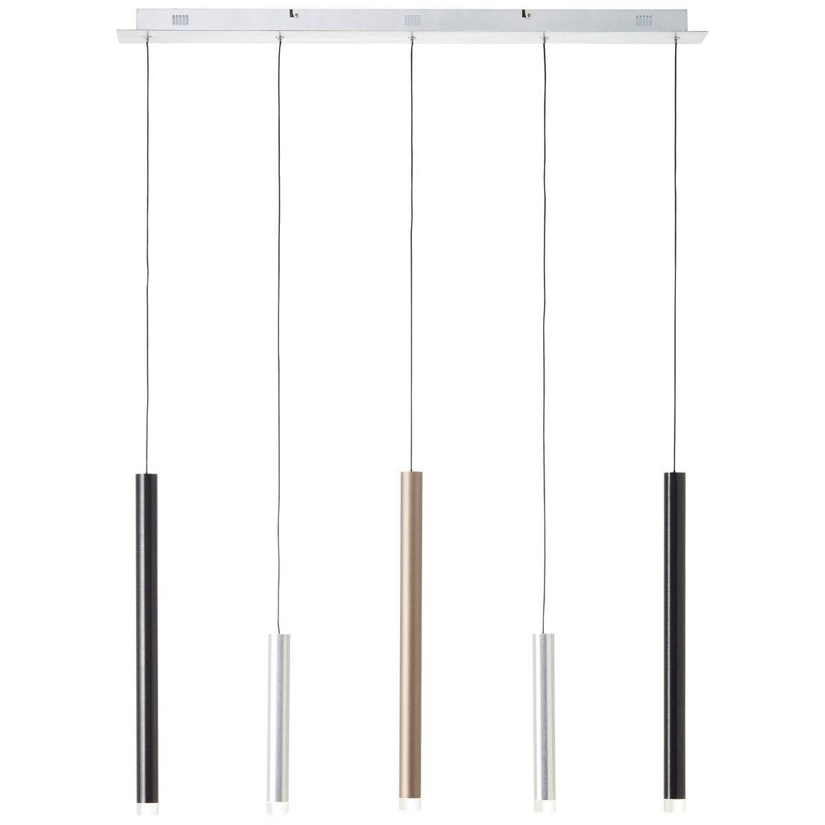 LAMPA WISZĄCA LED G93762/21 CEMBALO - czarny/kolor aluminiowy, Trend, tworzywo sztuczne/metal (89/8,5/120cm)