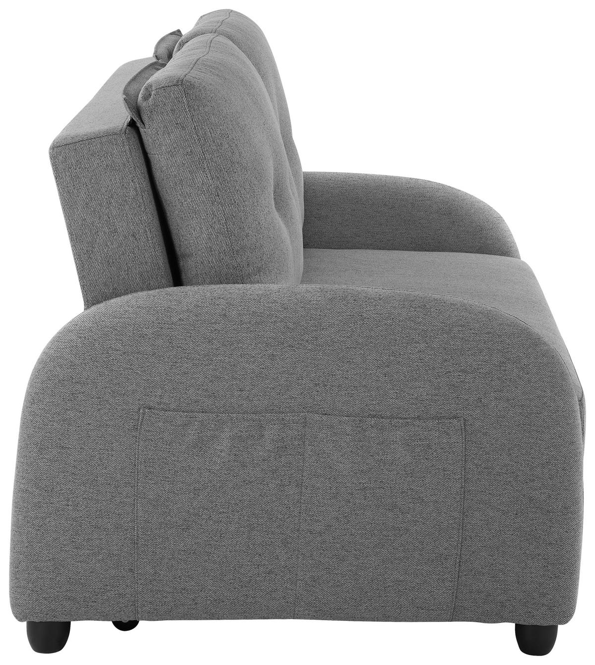 Zofa S Posteljno Funkcijo Cosmo, Siva - temno siva/črna, Design, umetna masa/tekstil (140/94/95cm) - Livetastic