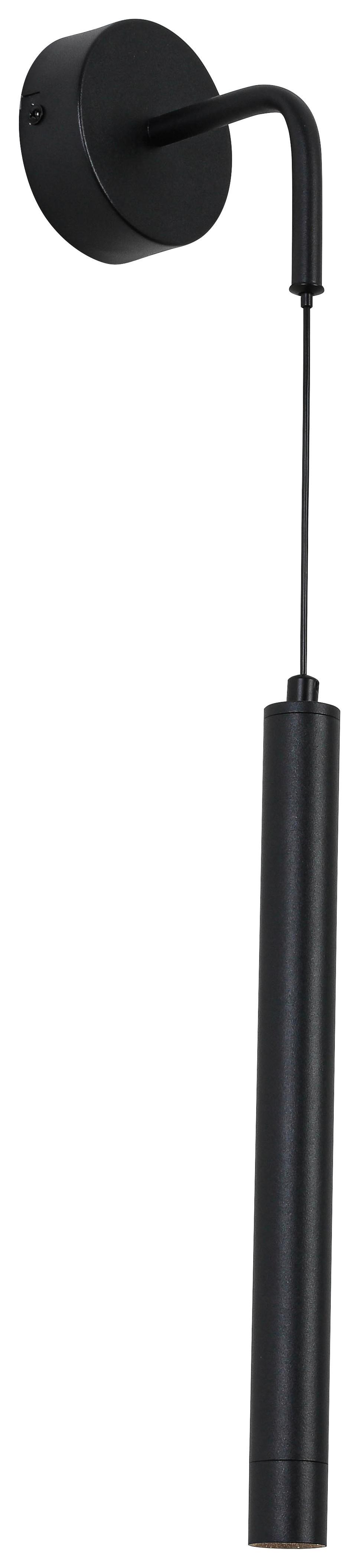 Stenska Led-svetilka Tolli, Črna, Ca. 12/9/50 Cm - črna, Konvencionalno, kovina/umetna masa (12/9/50cm) - Mömax