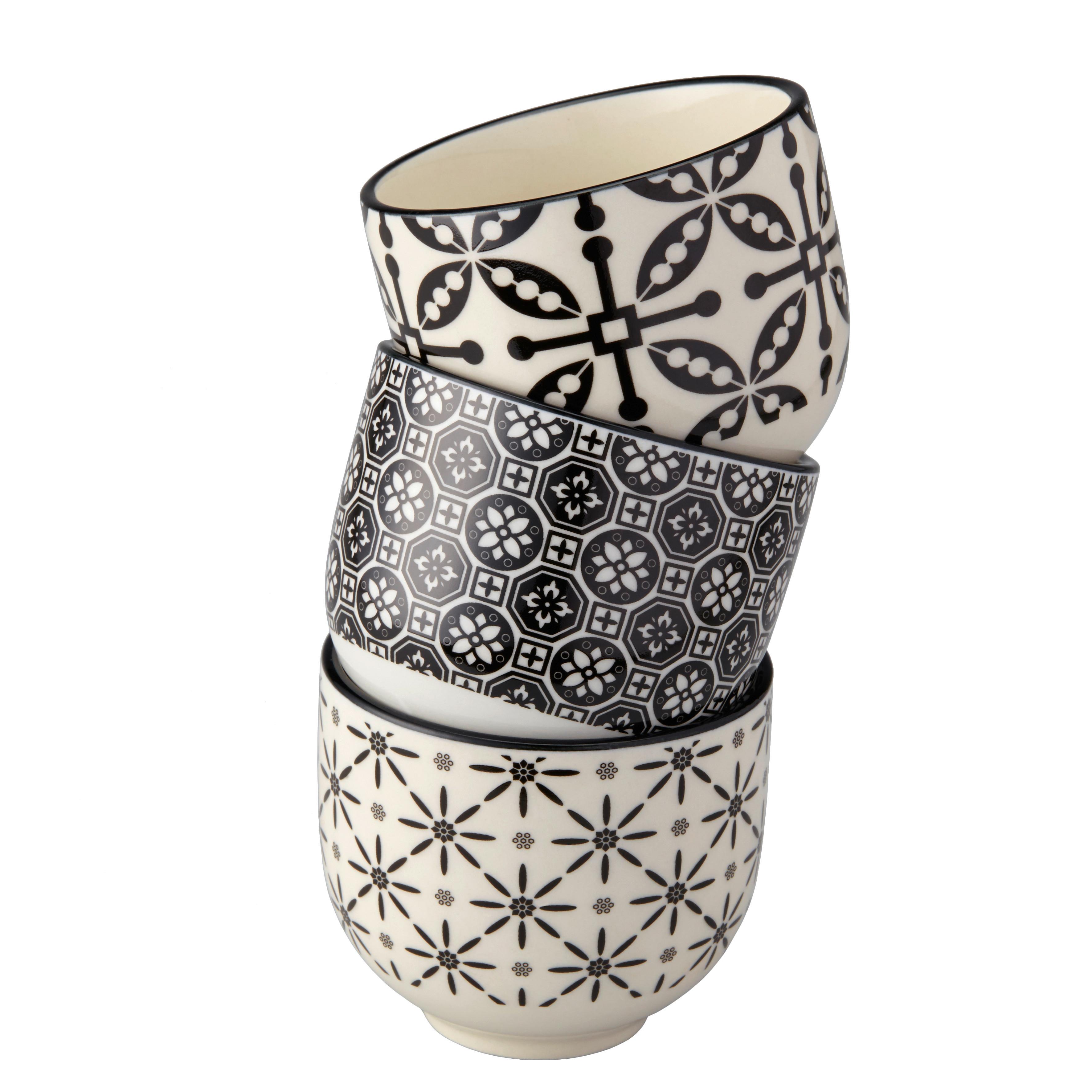 Teáscsésze Shiva - fekete/fehér, Lifestyle, kerámia (7/6cm) - Modern Living
