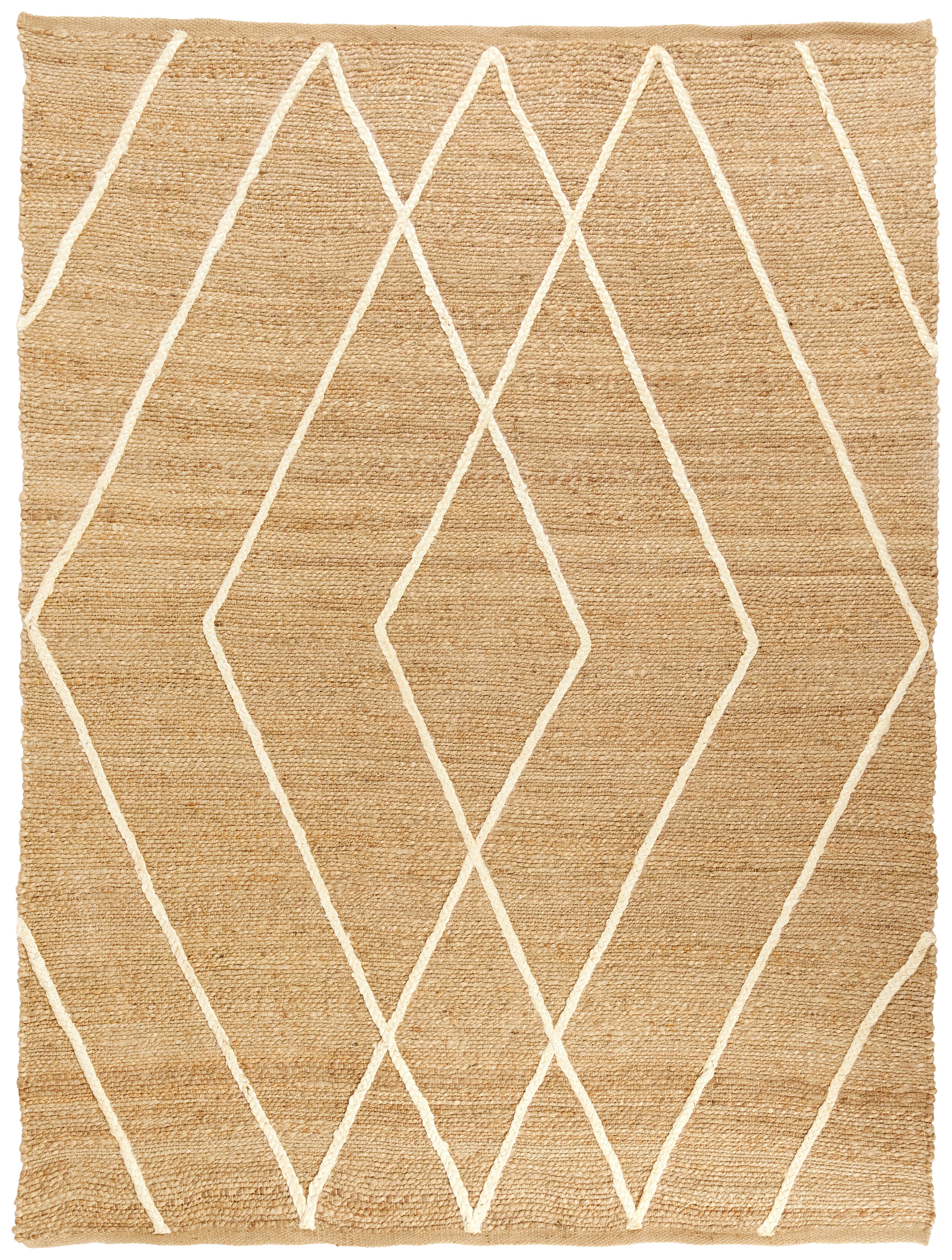 Kézi Szövésű Szőnyeg Aran 2 - Bézs/Fehér, modern, Textil (160/230cm) - Bessagi Home
