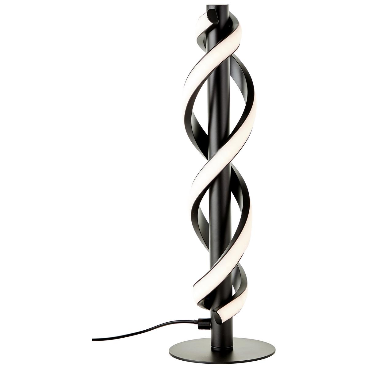 Tischleuchte Amalie Schwarz max. 9 Watt - Schwarz, Design, Kunststoff/Metall (12/38,90cm) - Brilliant