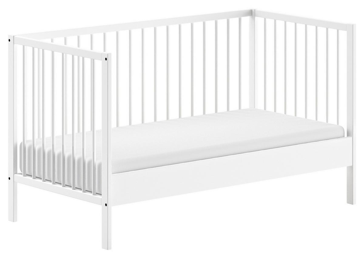 Kinder-/Juniorbett Dino ca. 70x140 cm Weiß - Weiß, MODERN, Holz (70/140cm) - MID.YOU