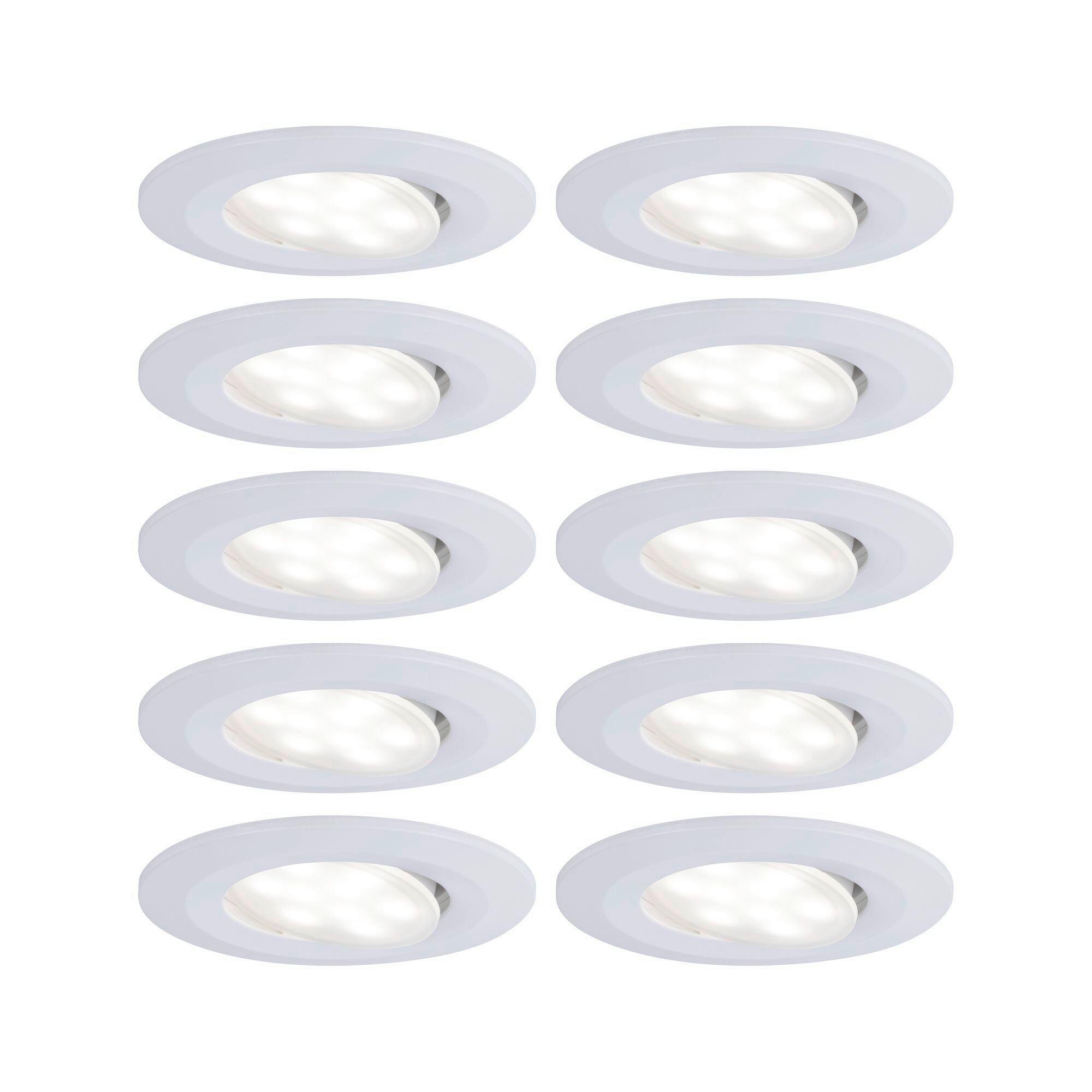 LED-Deckenleuchte Calla IP65 max. 10x 6 Watt, 10-teilig - Weiß, Basics, Kunststoff (9cm) - Paulmann