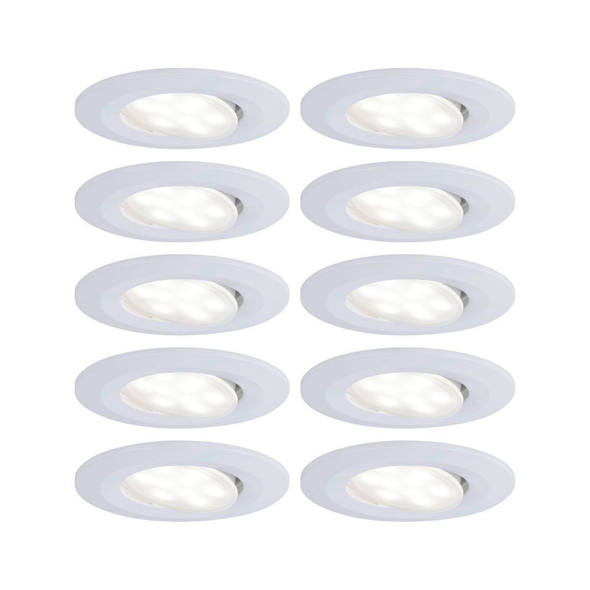LED-Deckenleuchte Calla IP65 max. 10x 6 Watt, 10-teilig - Weiß, Basics, Kunststoff (9cm) - Paulmann