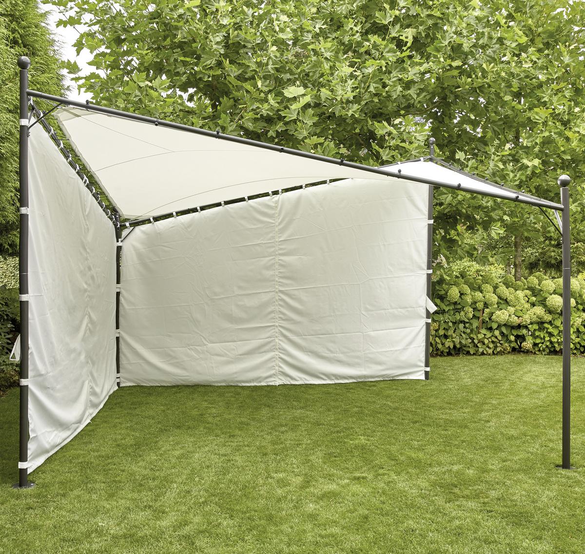 Seitenteile Berlino 400x256cm H56782 - Weiß, KONVENTIONELL, Textil (400/256cm) - Siena Garden