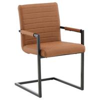 Armlehnstuhl-Set Art ca. 54x88x63 cm Braun/Schwarz - Schwarz/Braun, Design, Textil/Metall (54/88/63cm) - Livetastic