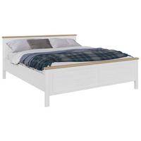 Postelja Korsika, Barve Pinije, 180x200 - barve hrasta/barve pinije, Romantika, leseni material (180/200cm) - Mömax
