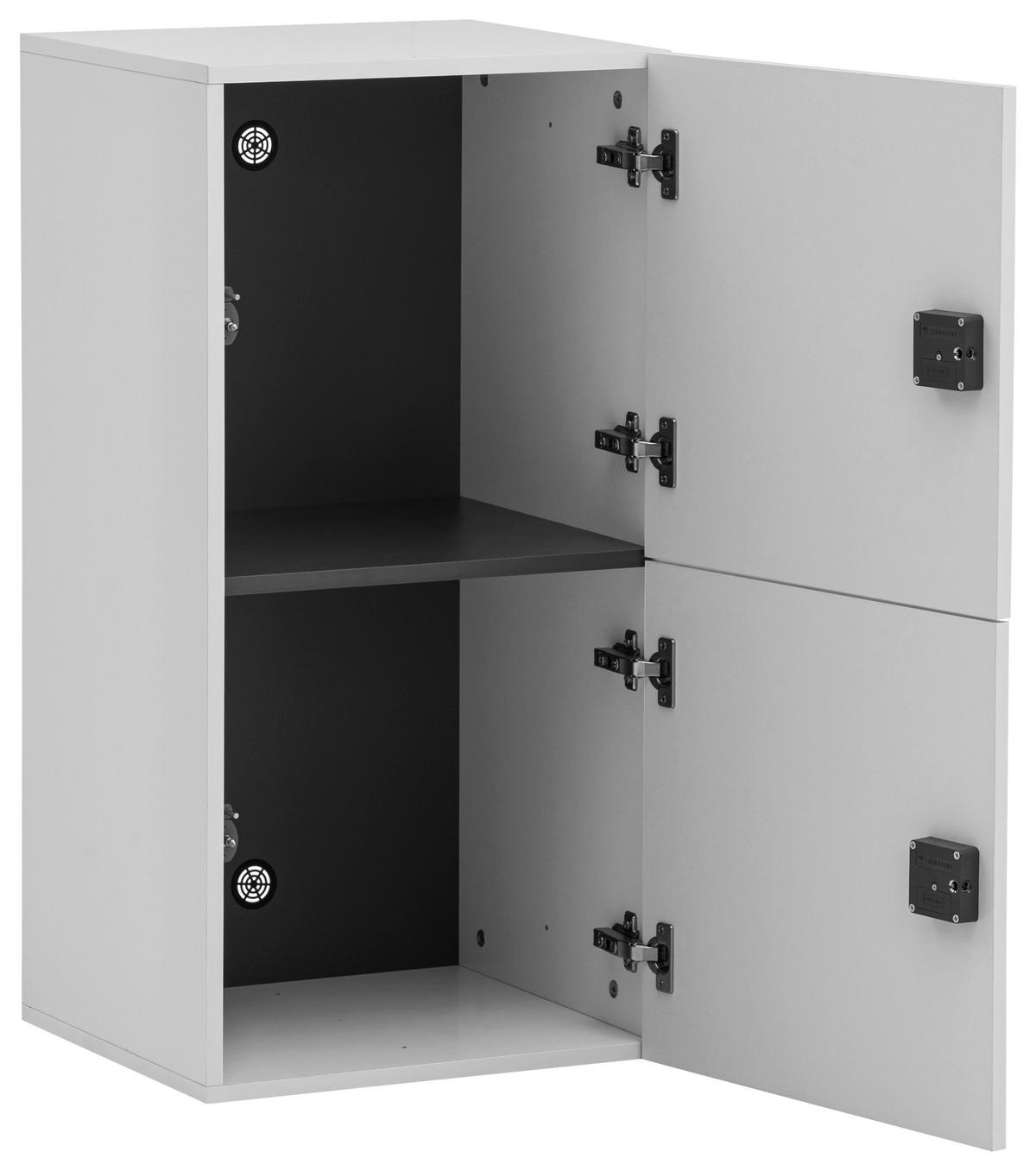 Garderobna Omara Locked, Bela - bela, Design, leseni material (45,4/92,6/40,7cm) - MID.YOU