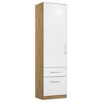 Ormar S Klasičnim Vratima Berlin - hrast Artisan/bijela visoki sjaj, Moderno, drvni materijal/plastika (47/210/54cm) - Modern Living