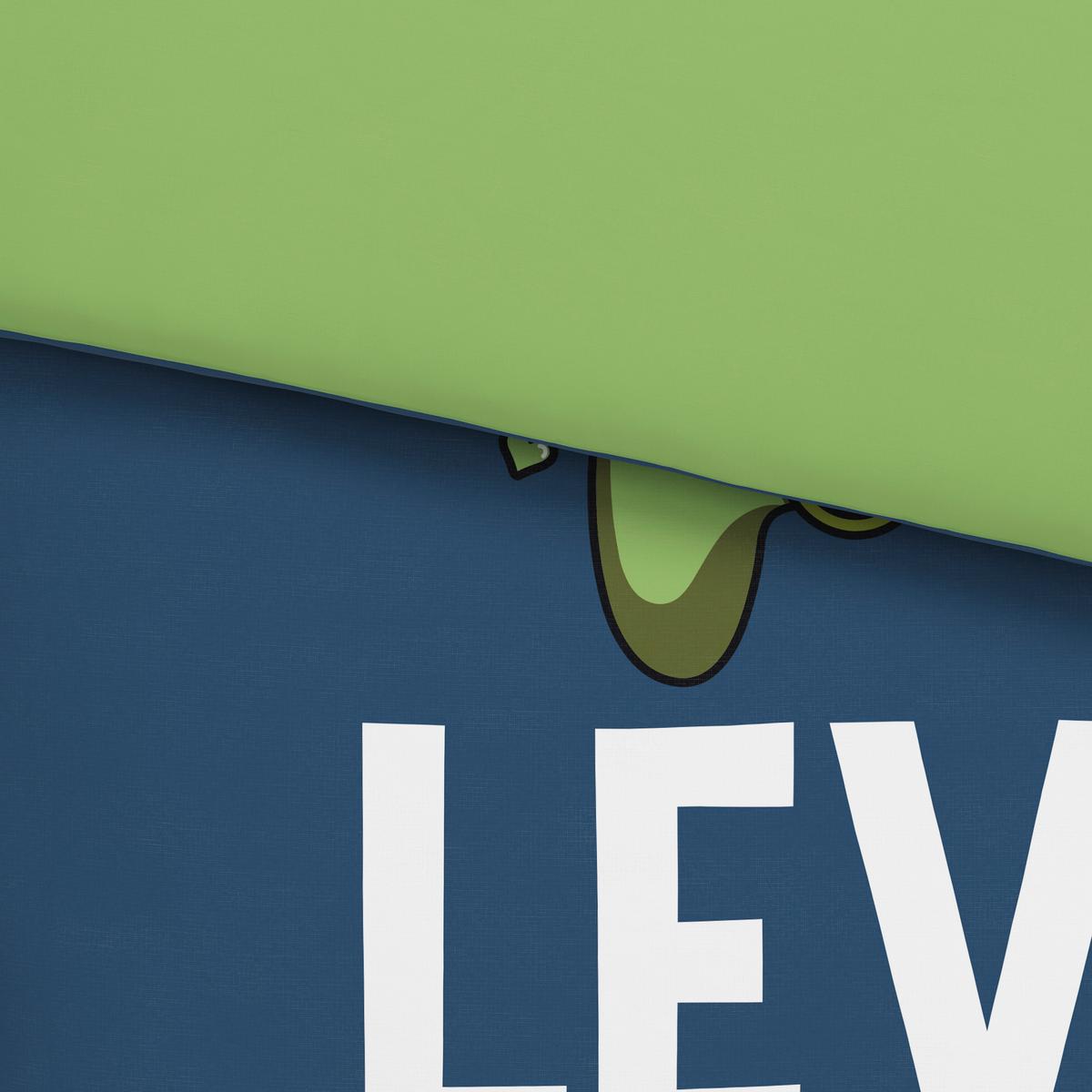 Jungendbettwäsche Level Blau/Grün ca. 135x200cm - Blau/Grün, Textil (135/200cm) - Modern Living