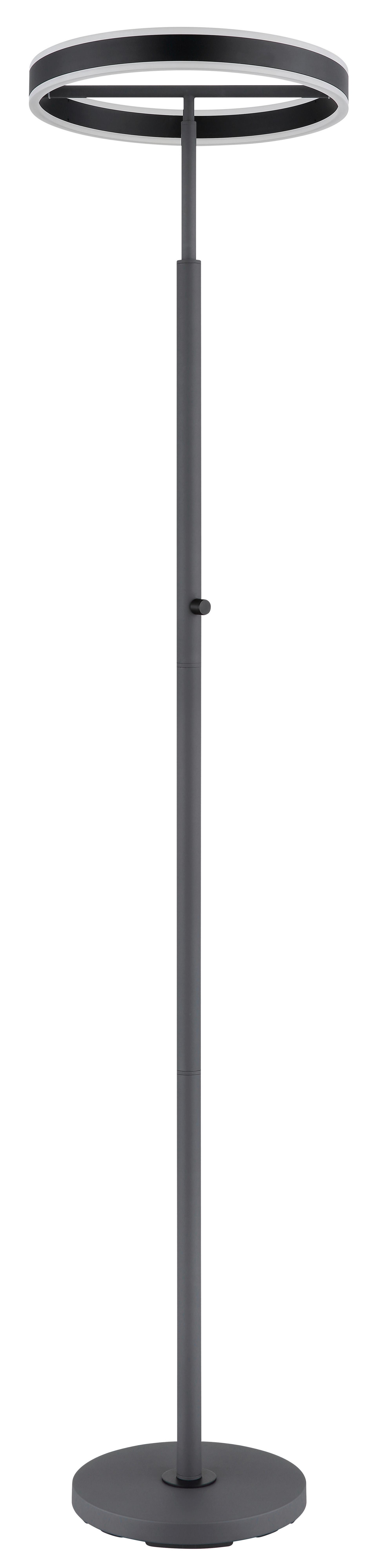 Led Podna Svjetiljaka Emanuel - bijela/crna, Design, metal/plastika (40/181cm) - Globo