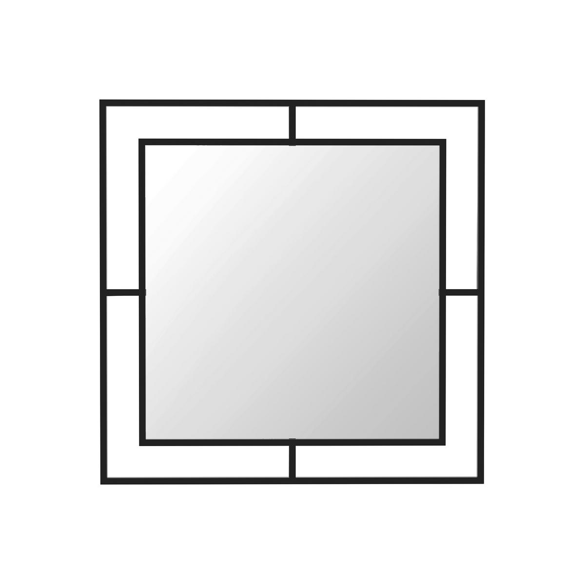 Spiegel Corner ca. 58x58 cm Schwarz - Schwarz, Design, Metall (58/58/2cm) - Livetastic