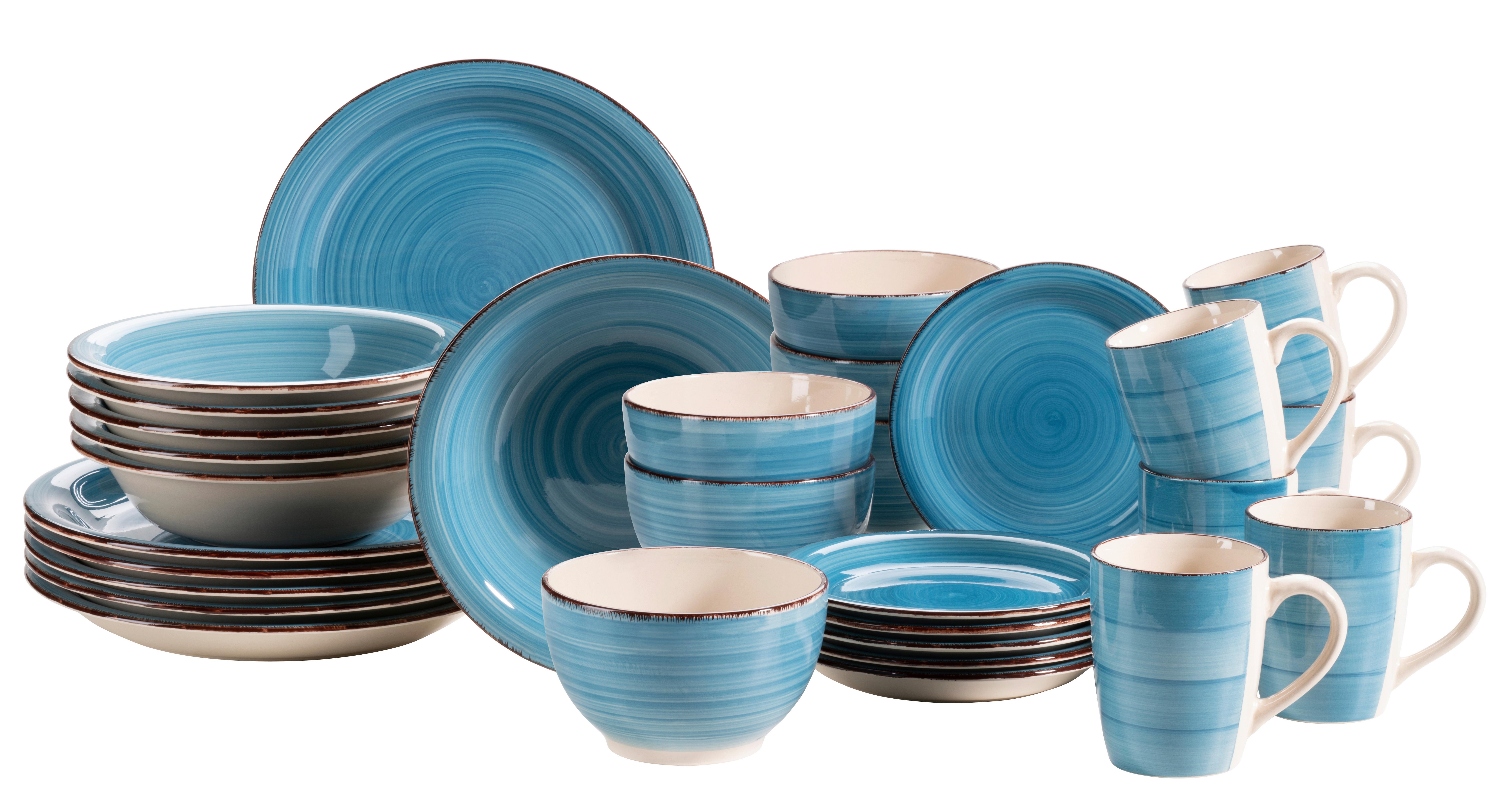 KOMBISERVICE 931619 DUNKELBLAU - Dunkelblau, Basics, Keramik (60/32/32cm) - Mäser